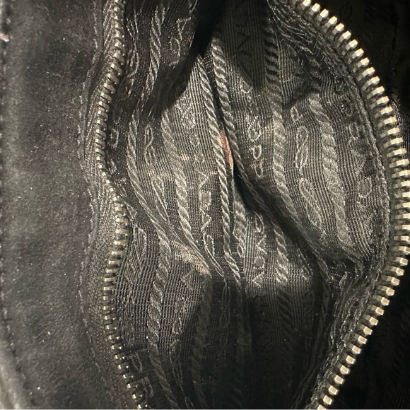 PRADA TESSUTO  AUTHENTIC BLACK SUEDE BUCKLE BAG RARE - Picture 11 of 17